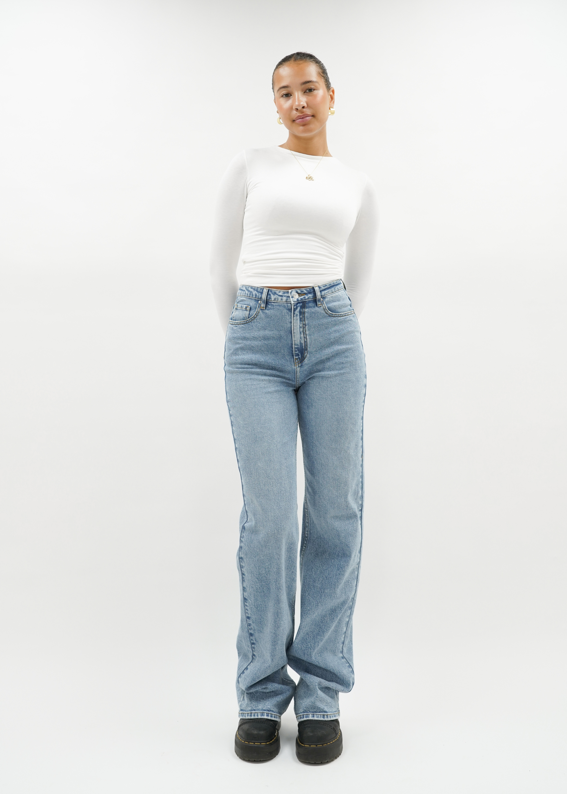 High waist wide leg jeans blue (TALL)