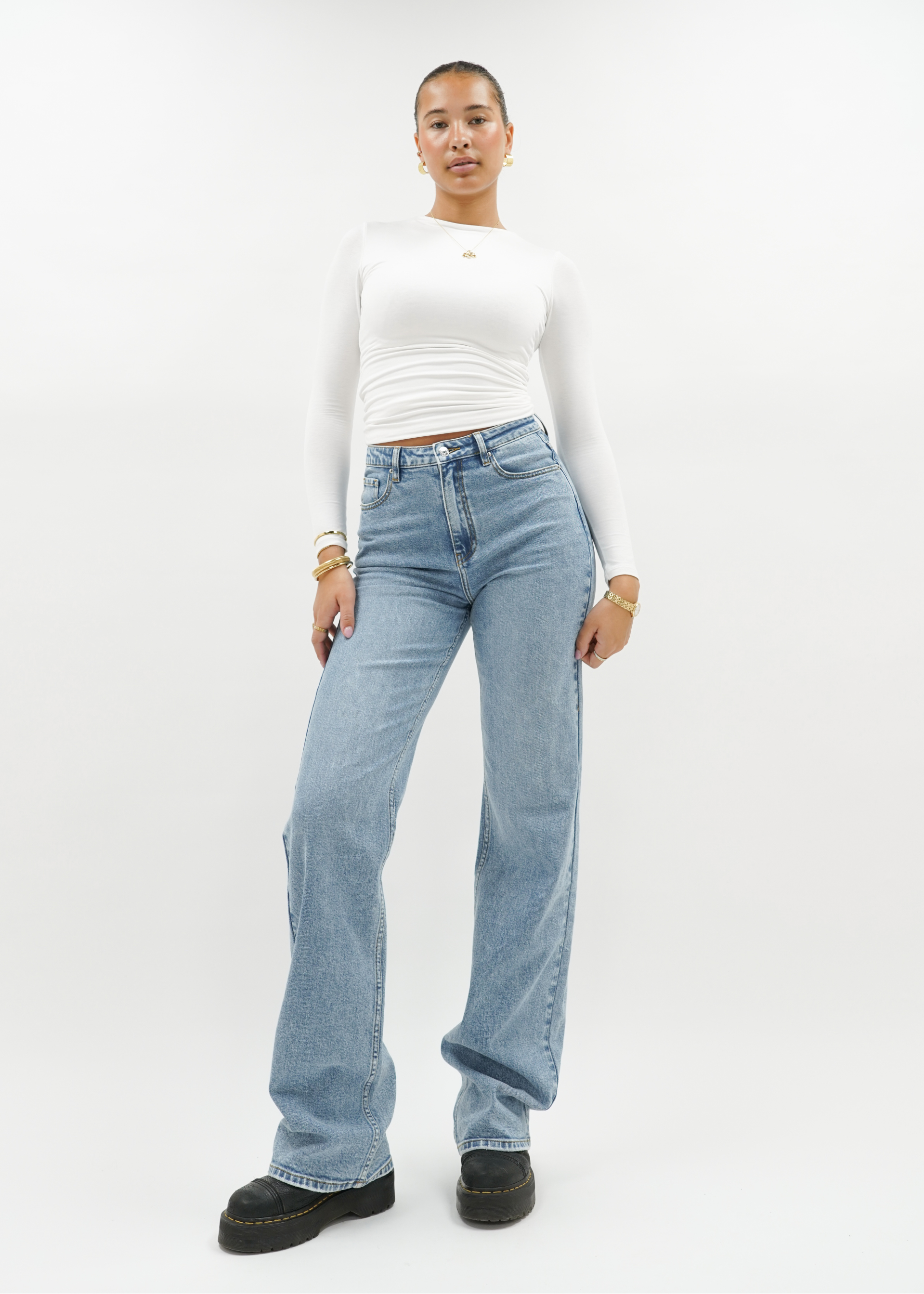 High waist wide leg jeans blue (TALL)