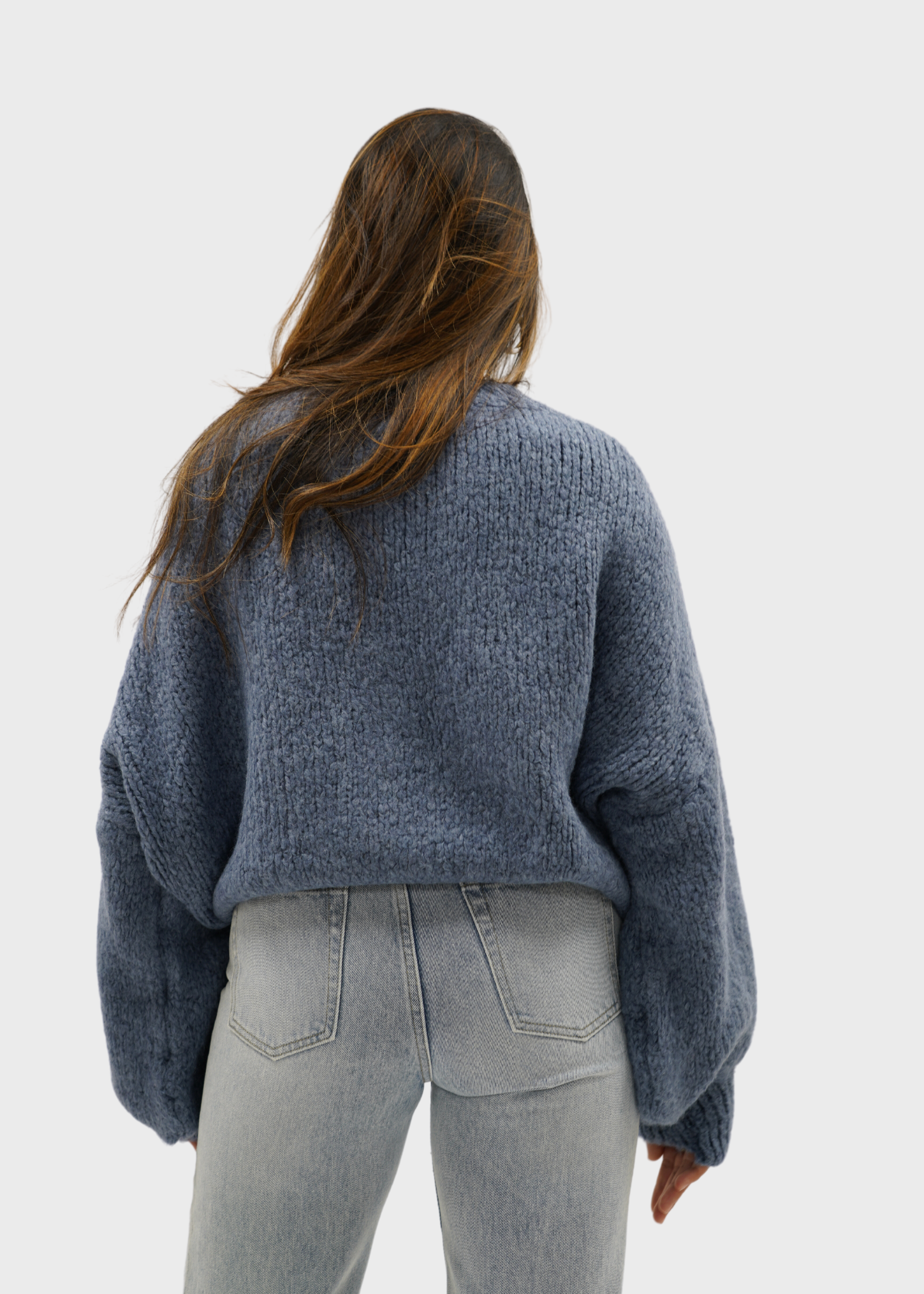 Knitted sweater dark blue