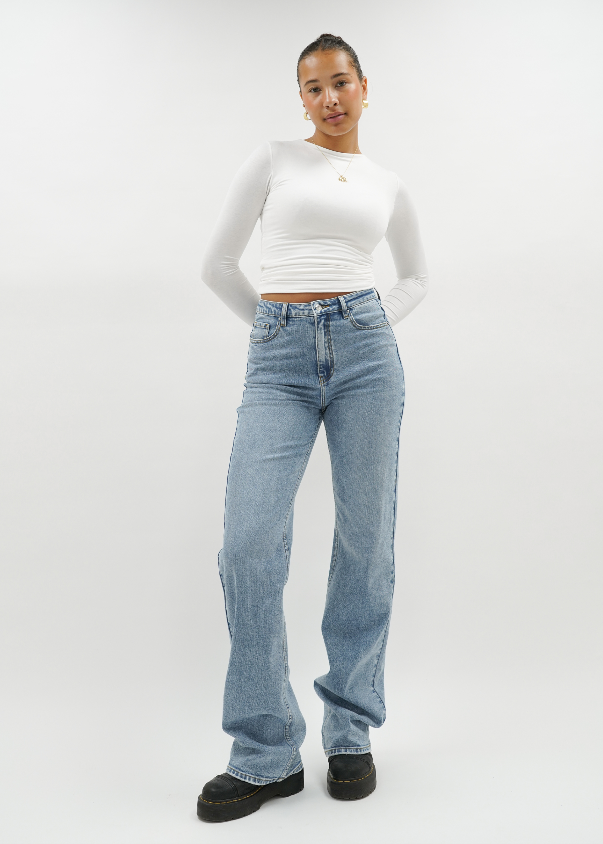 High waist wide leg jeans blue (TALL)