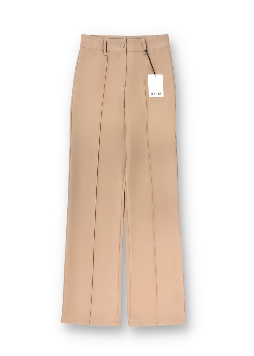 Straight leg pants with pressfold black (TALL) - Mauré