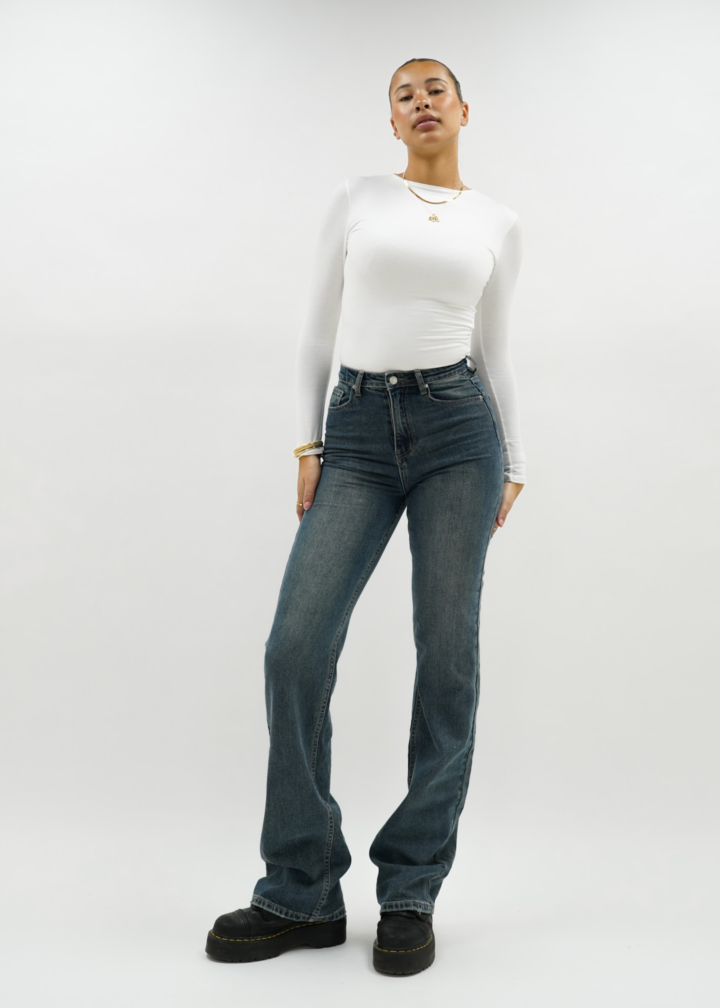 High waist wide leg jeans vintage blue (TALL)