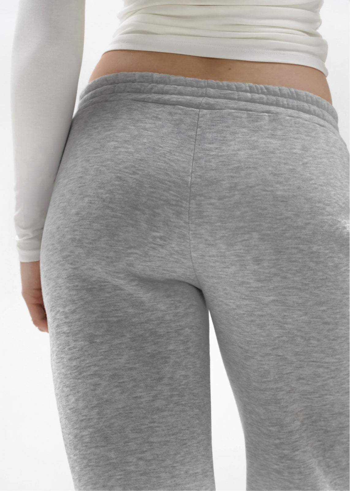 Low/mid waist jogger pants grey melange (TALL)