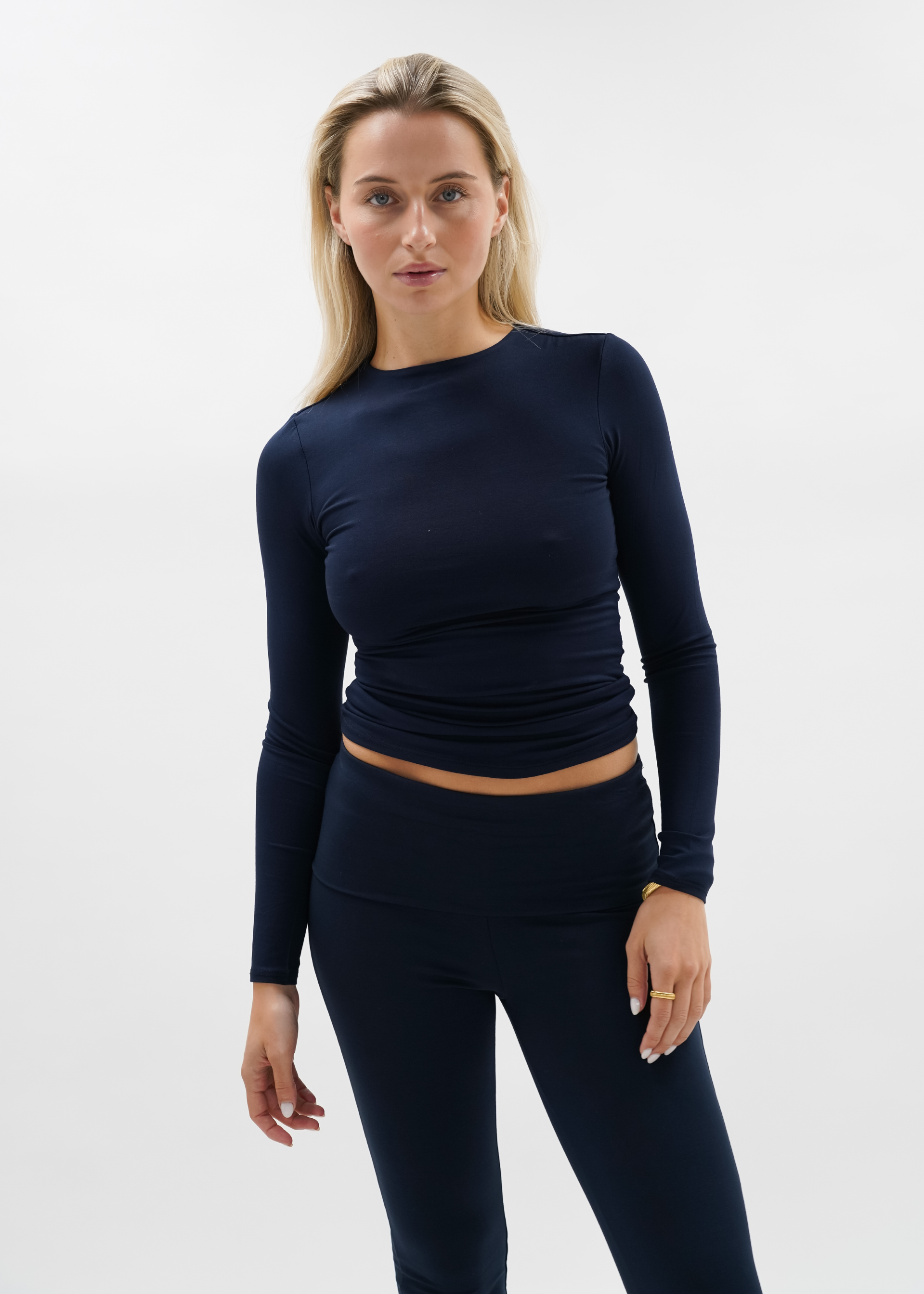 Long sleeve top long night blue