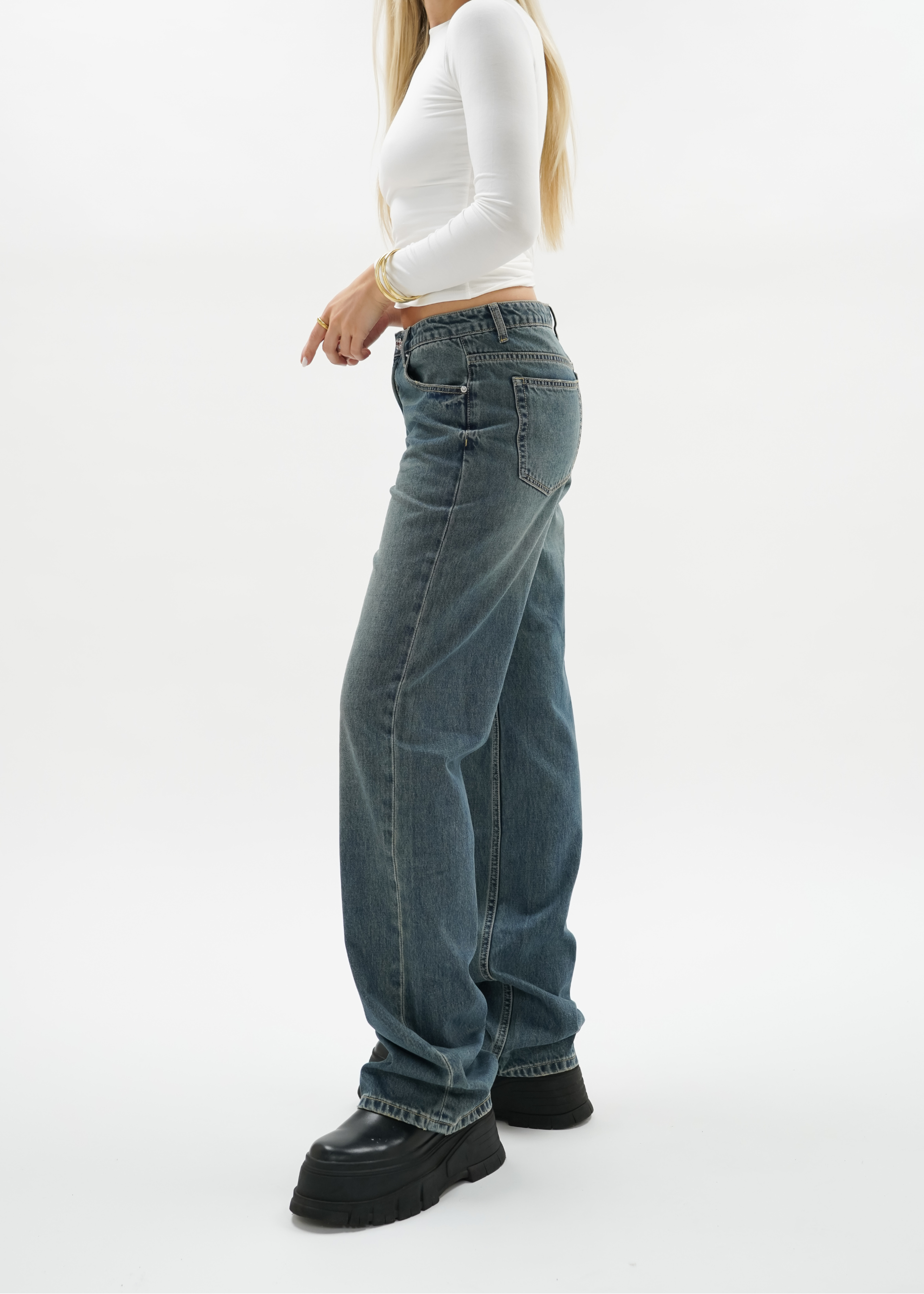 Low waist jeans vintage blue (TALL)