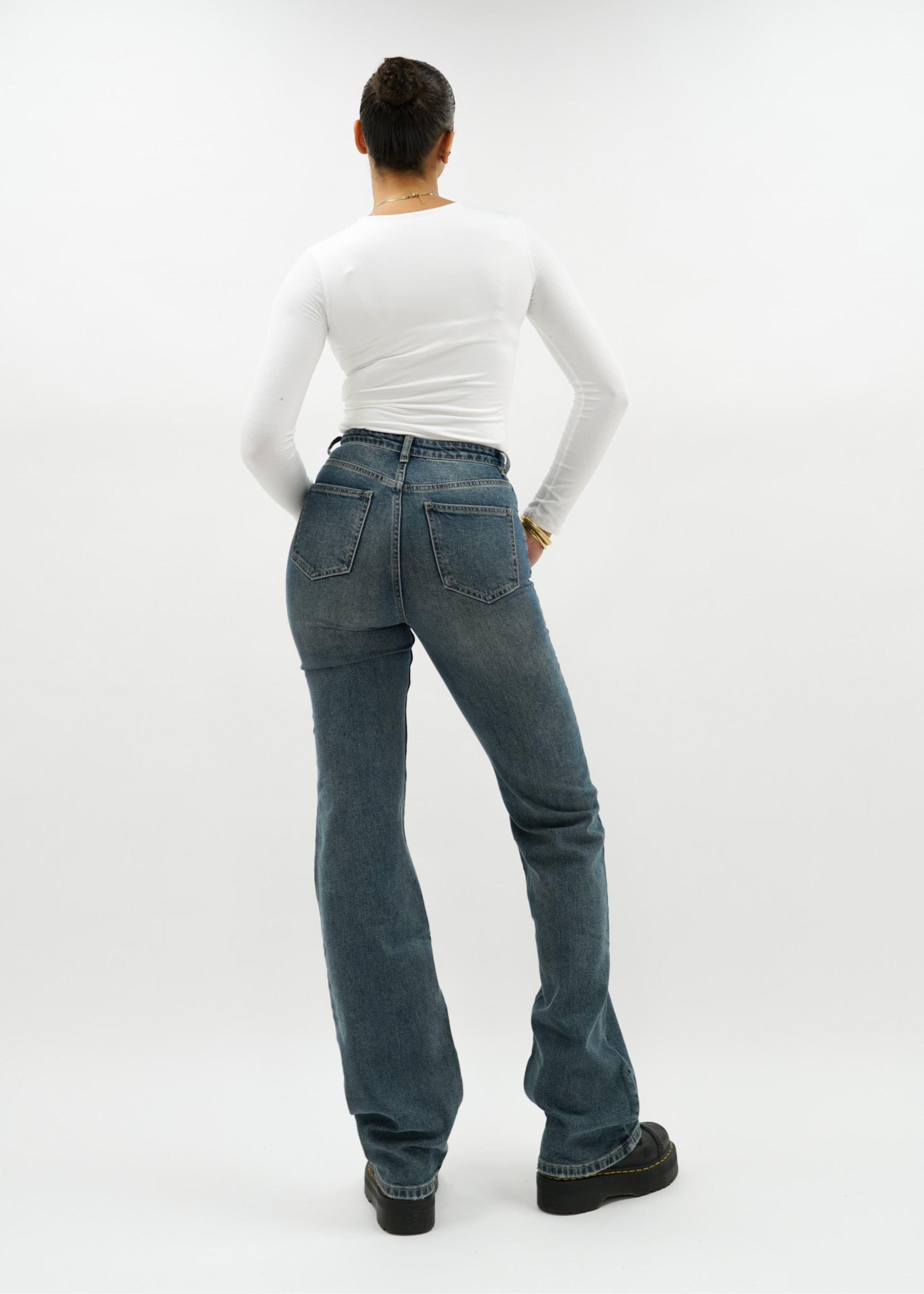 High waist wide leg jeans vintage blue (TALL)