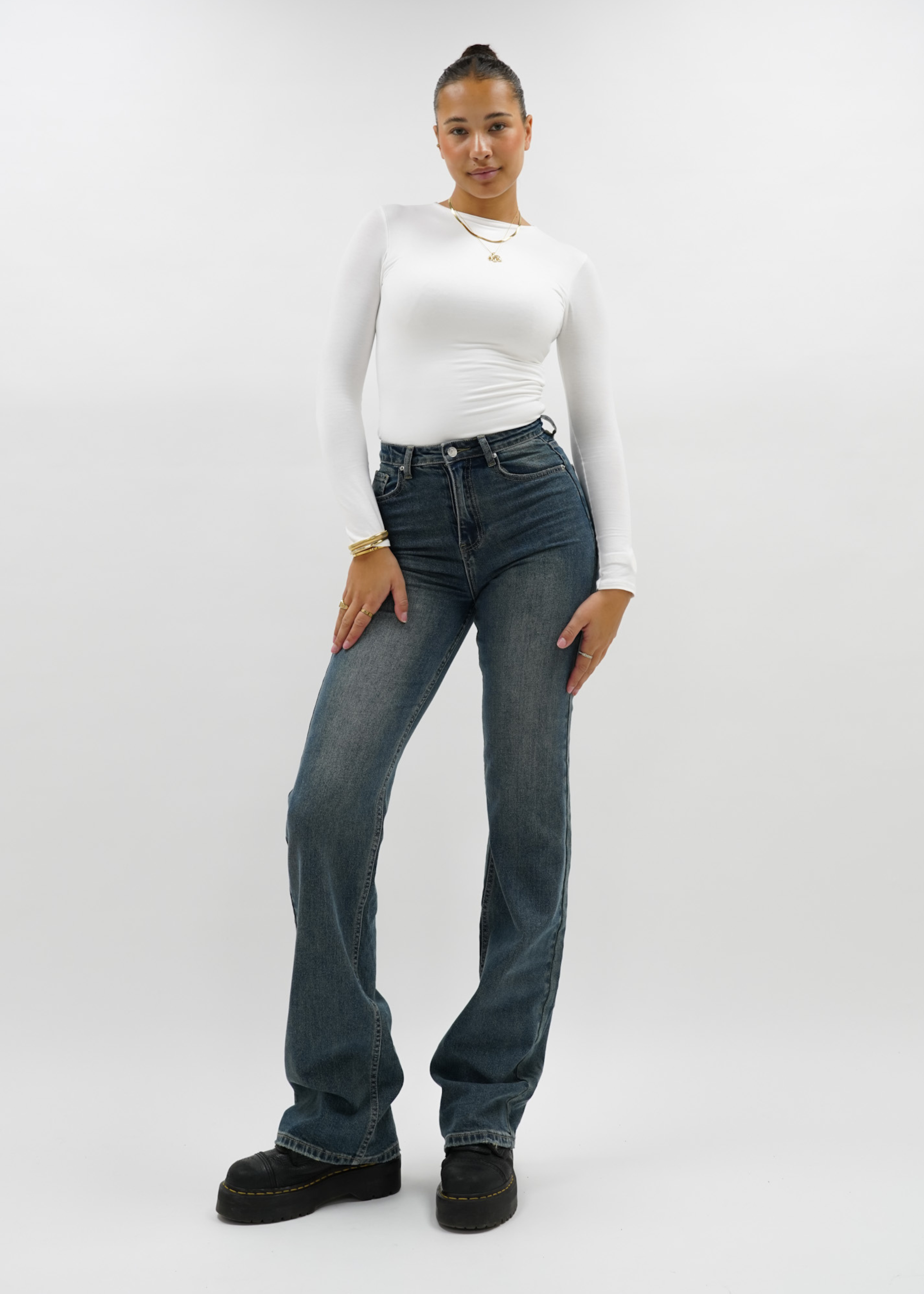 High waist wide leg jeans vintage blue (TALL)