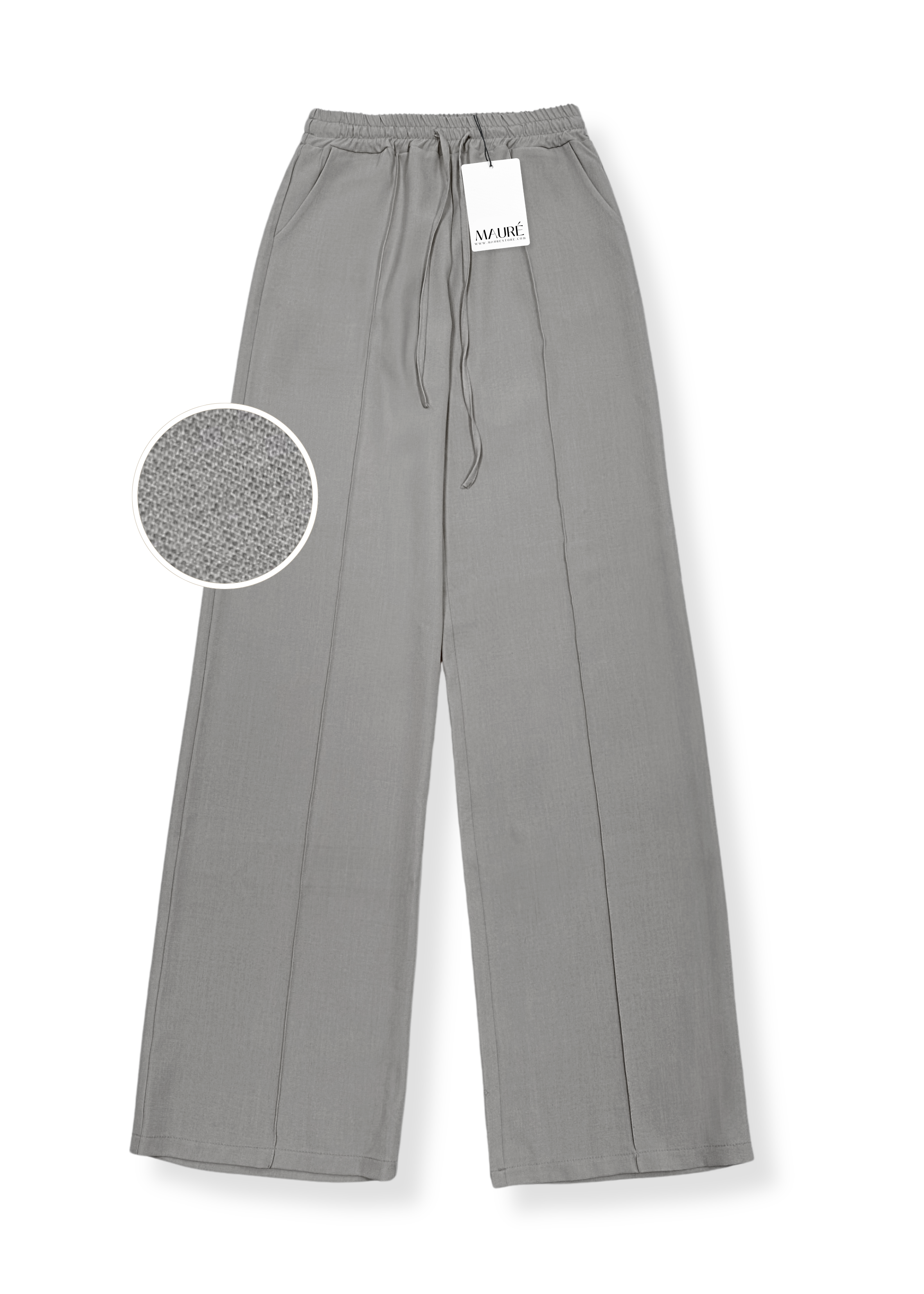 Flowy pants met pressfold (TALL) grey