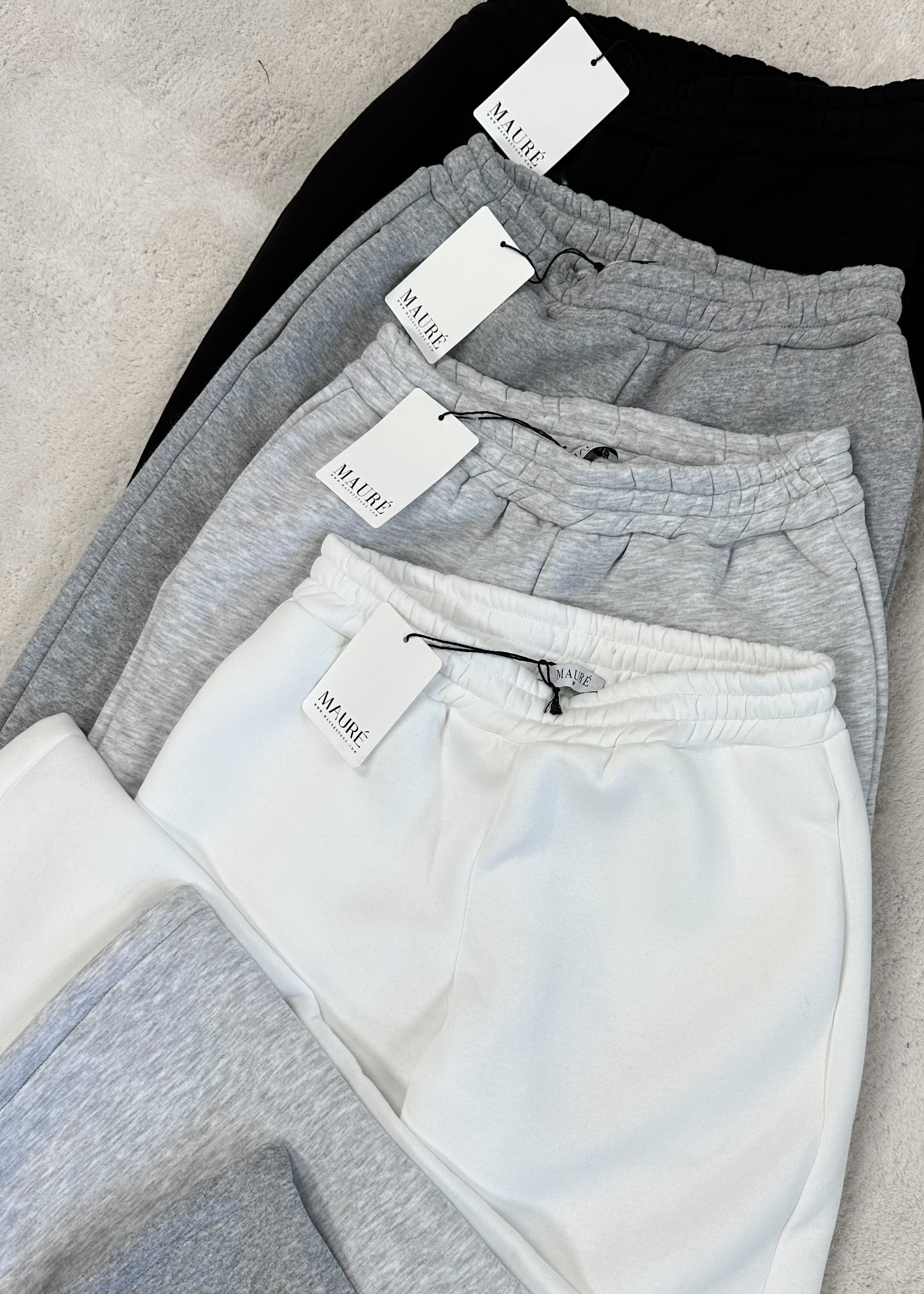 Low/mid waist jogger pants grey melange (TALL)