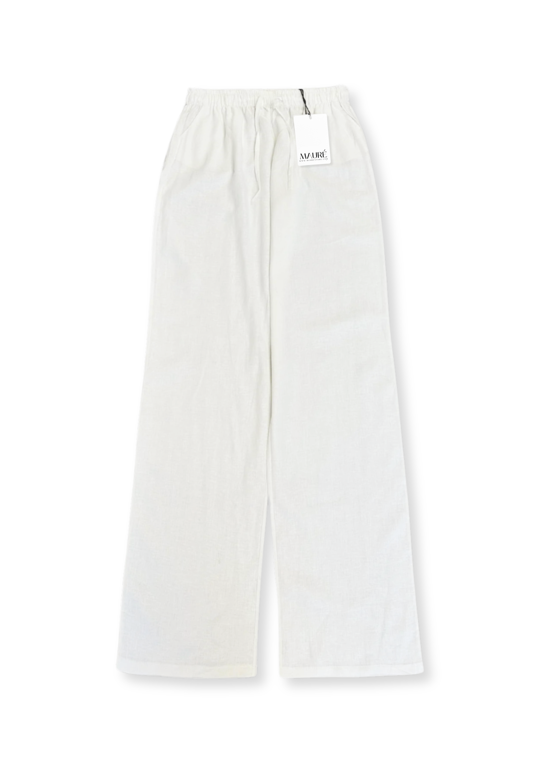 Low waist linnen pants (TALL) white