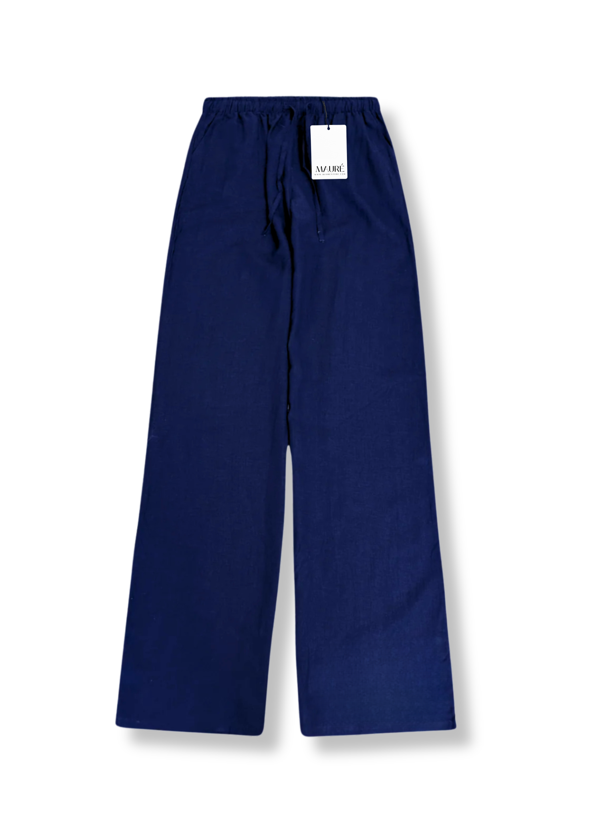 Low waist linnen pants (TALL) night blue