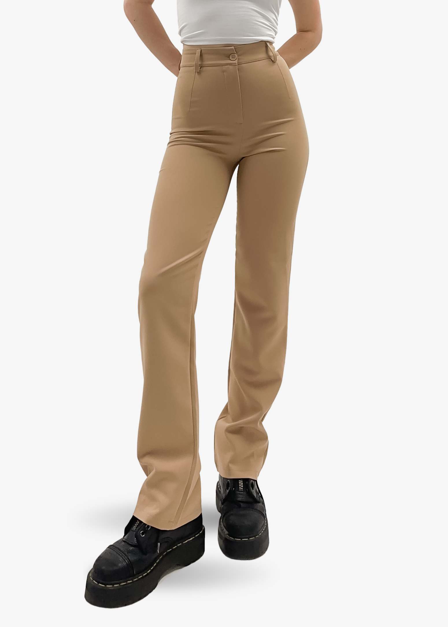 Pantalon droit classique beige REGULAR Maure