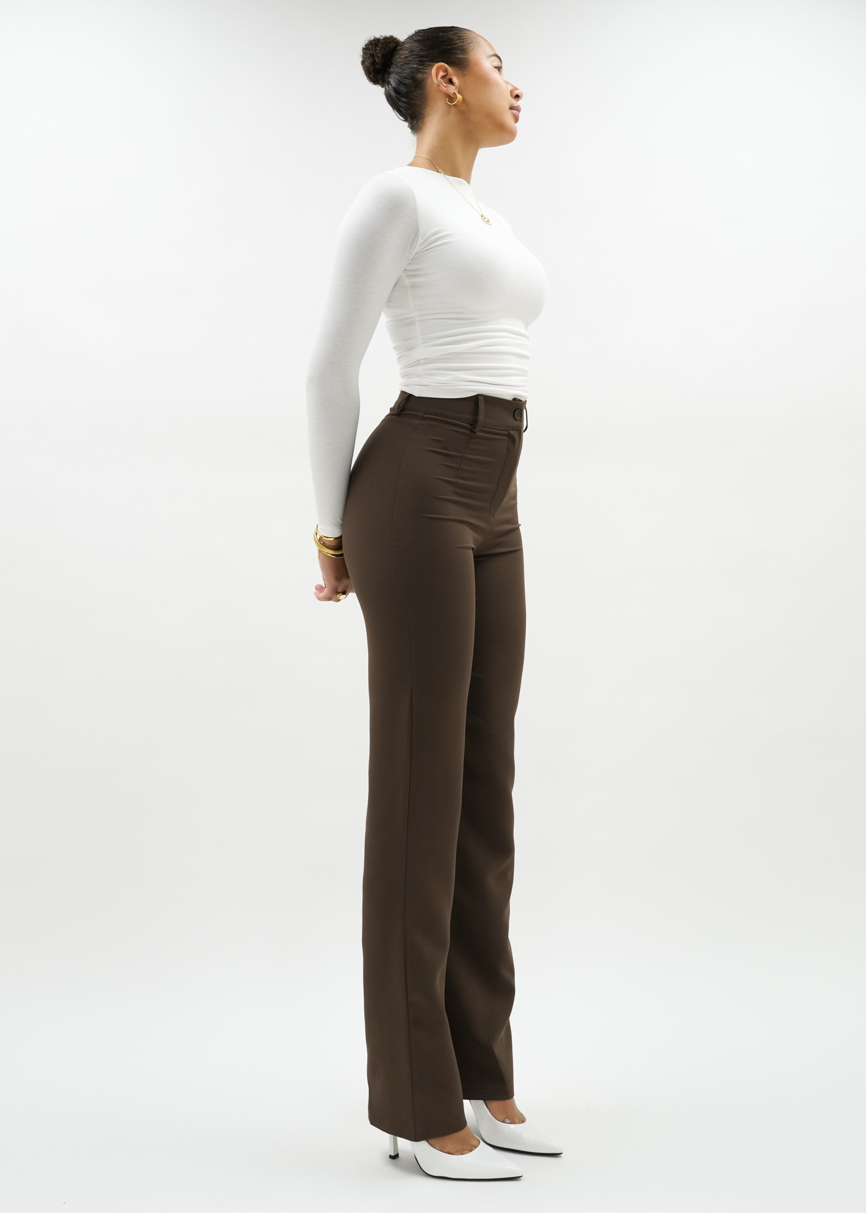 Straight leg pants classic chocolate brown (TALL)