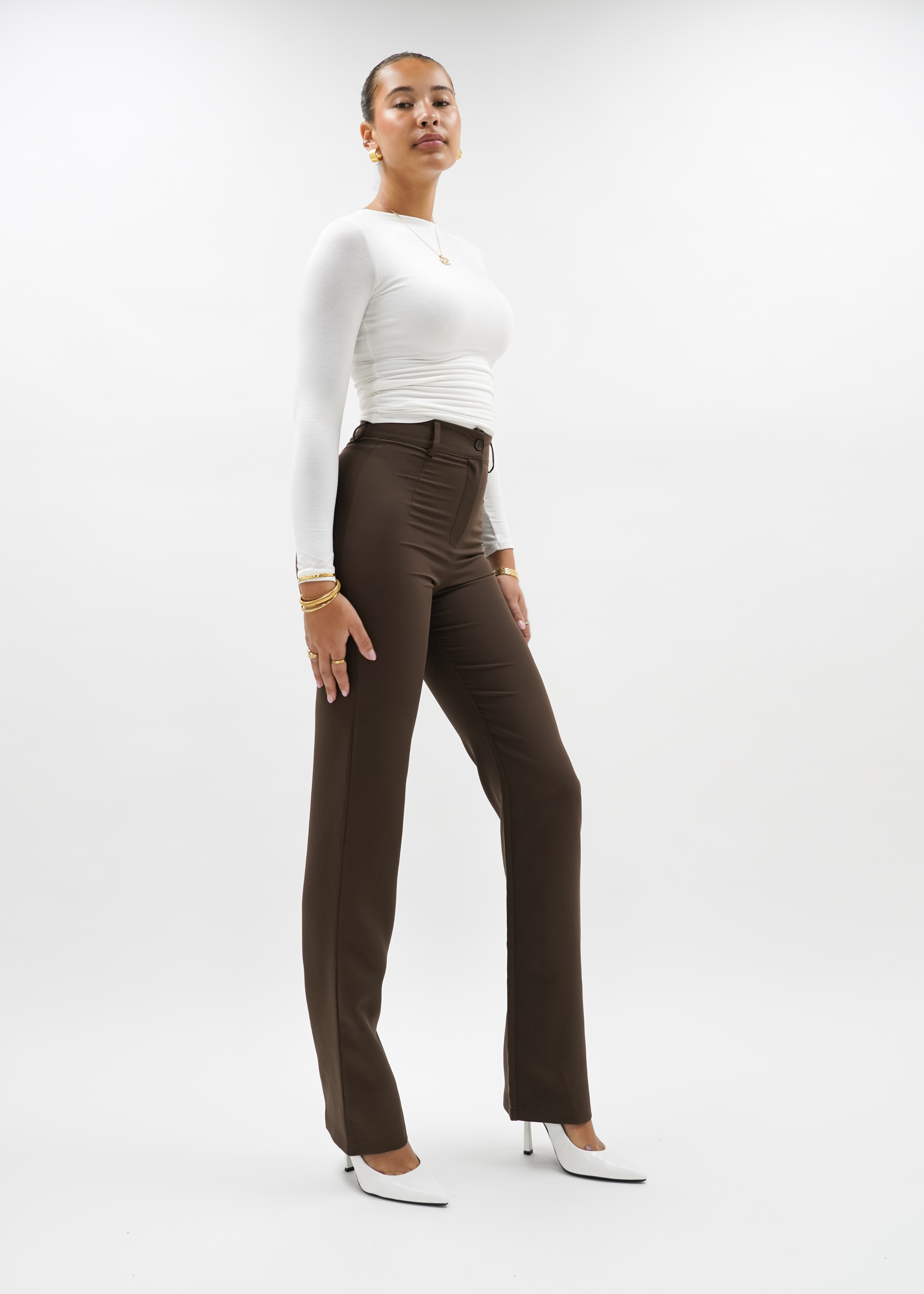 Straight leg pants classic chocolate brown (TALL)