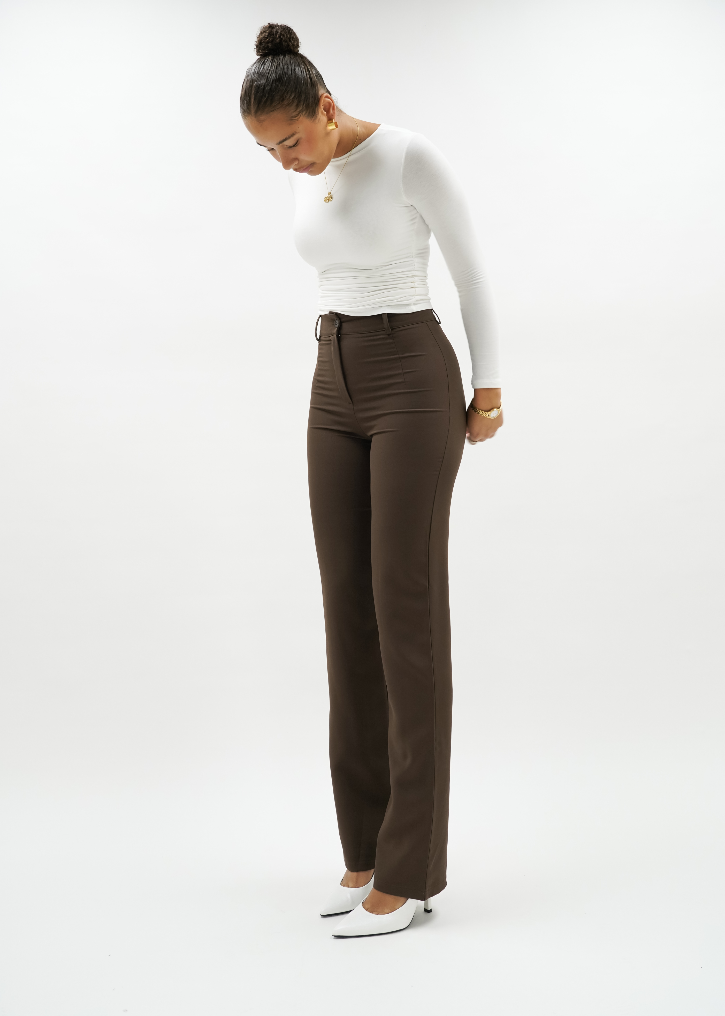 Straight leg pants classic chocolate brown (TALL)