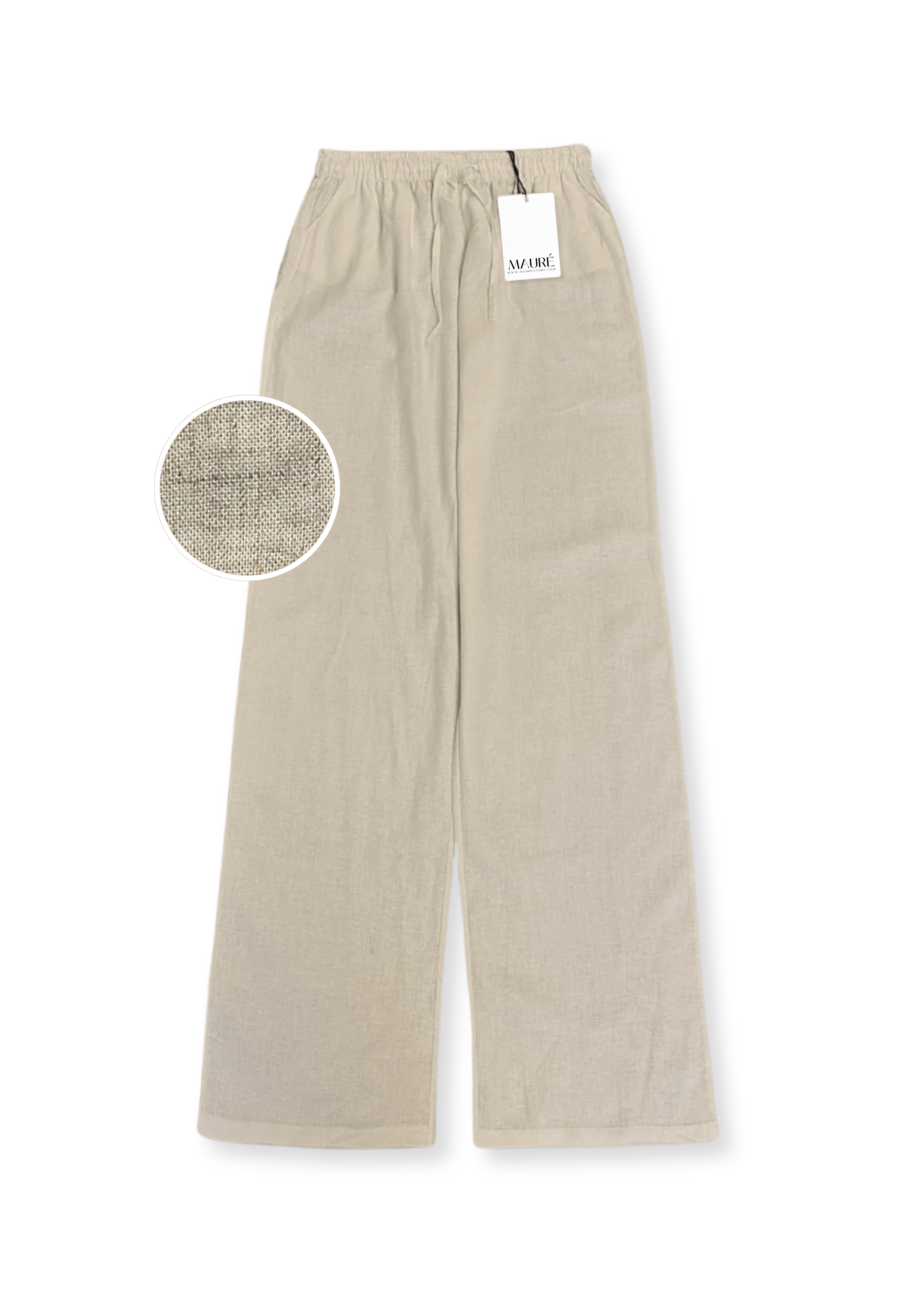 Linnen pants (TALL) sand melange