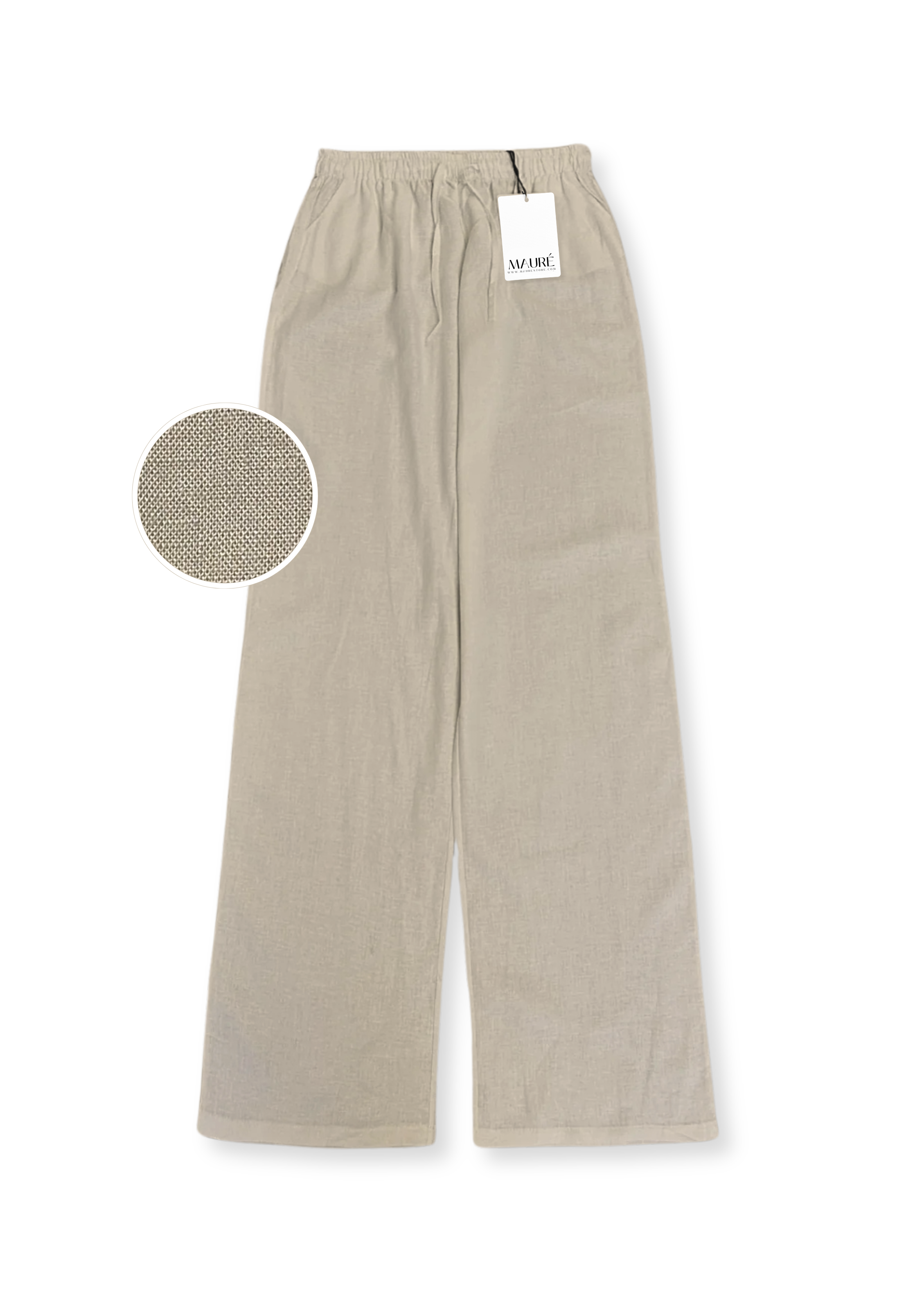 Linnen pants (TALL) taupe