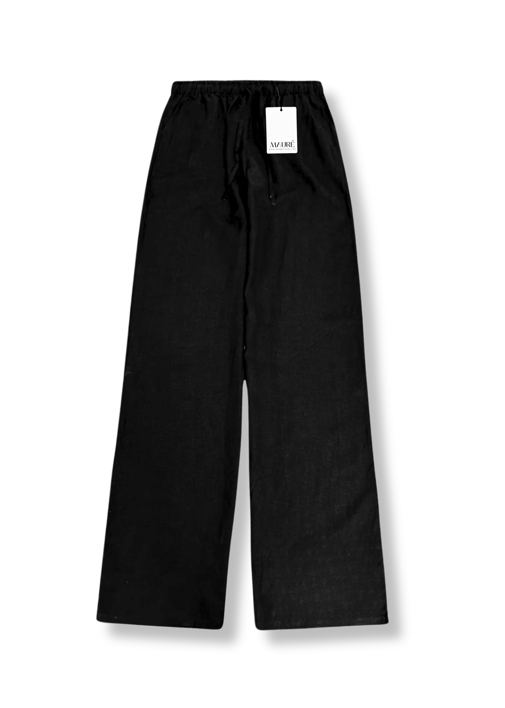 Low waist linnen pants (TALL) black