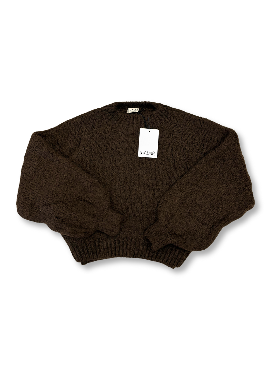 Knitted sweater chocolate brown