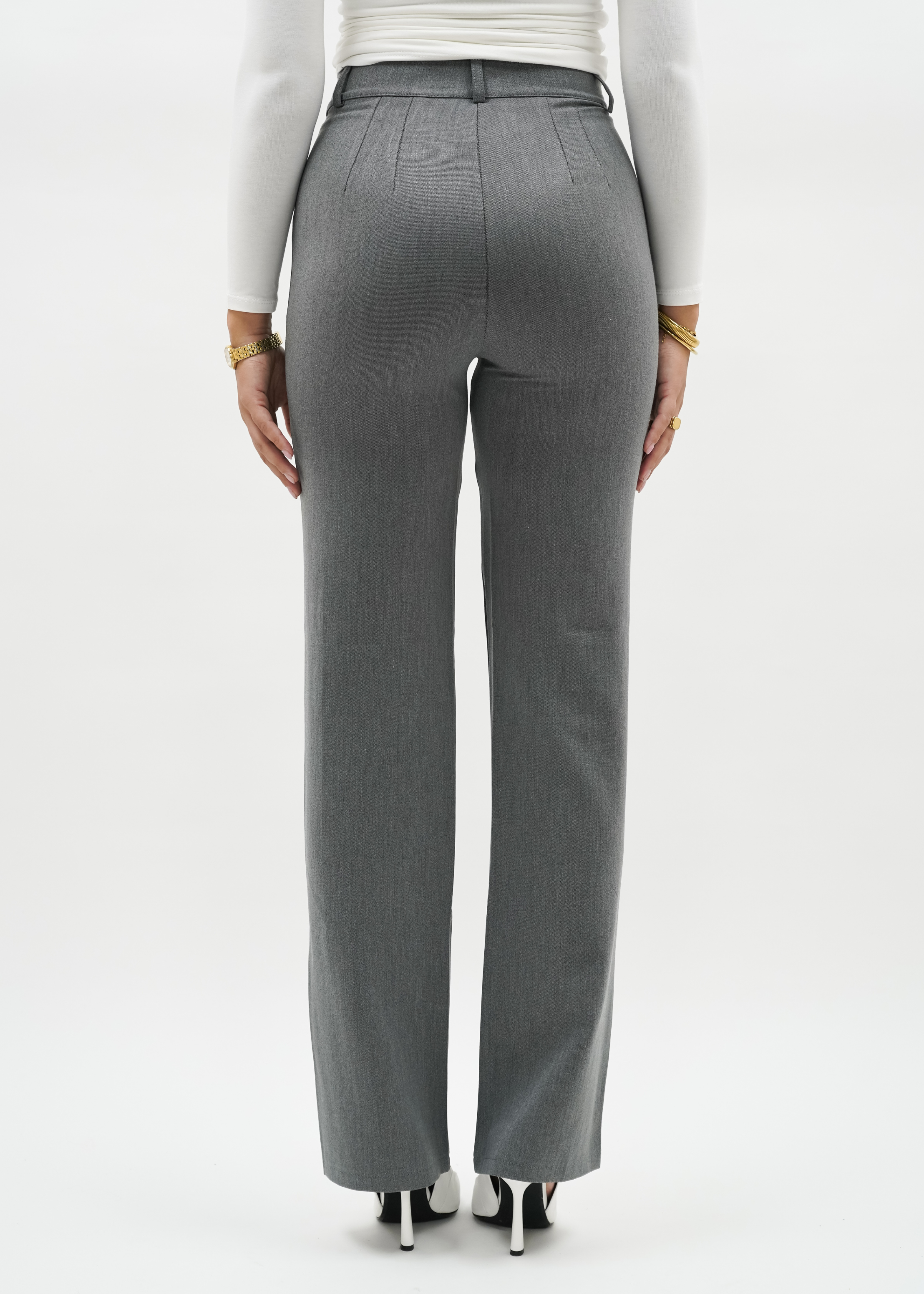 Straight leg pants classic light washed grey (TALL)